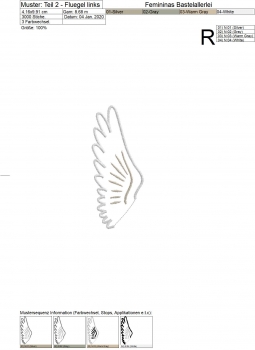 Preview: 3D-Applikation "Taube" (10x10) Preview: 3D-Applikation "Taube" (10x10)